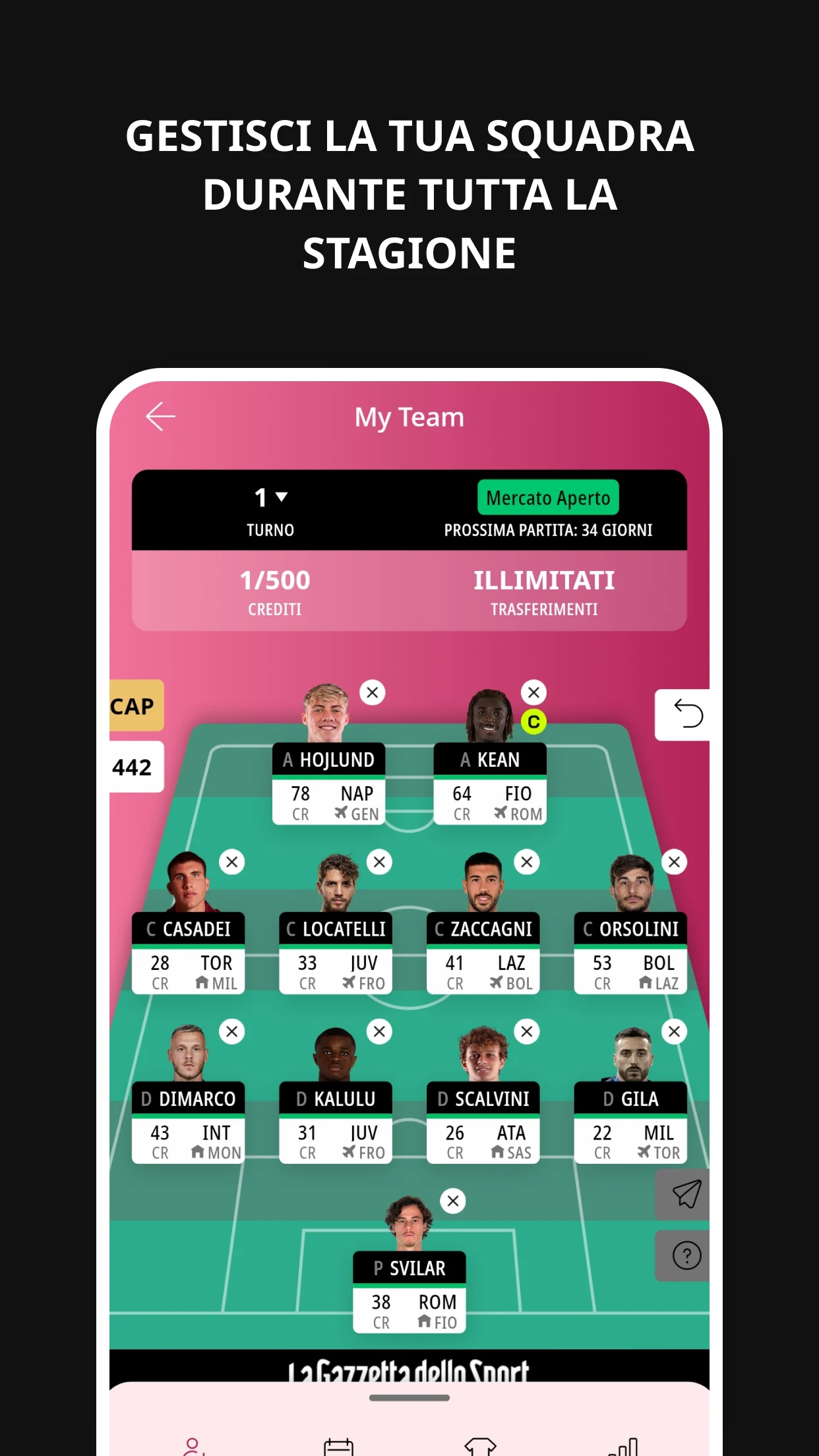 Fantacampionato Gazzetta screenshot